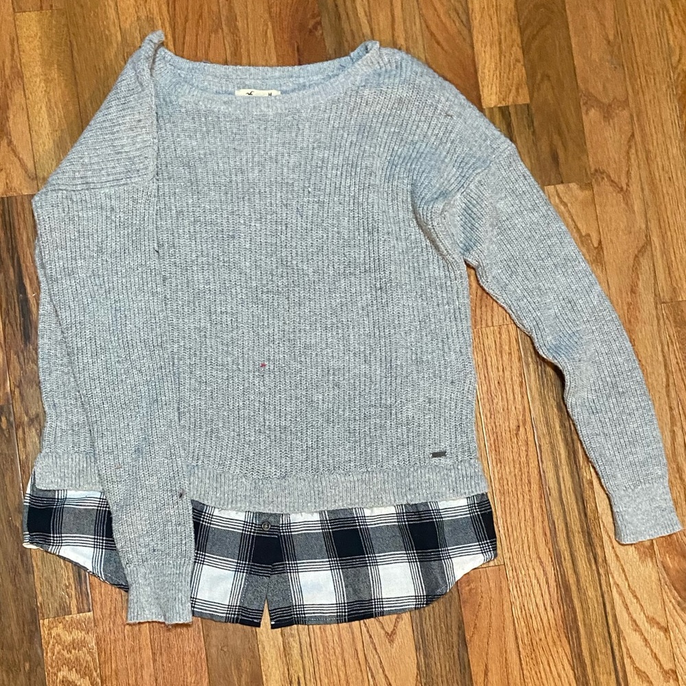 Holister sweater with faux layer